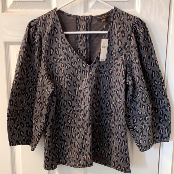 Anthropologie Current Air Structured Leopard Top - Picture 2 of 8